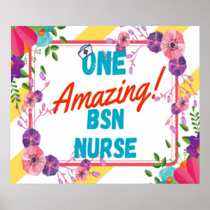 Geschenkidee für BSN-Krankenschwester Anerkennung Poster