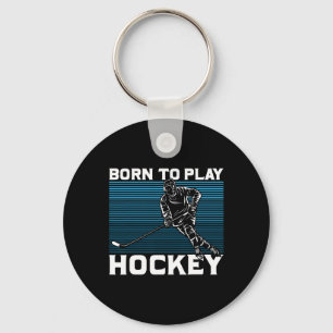 Geschenkidee für Eishockey-Torhüter, geboren um Ho Schlüsselanhänger