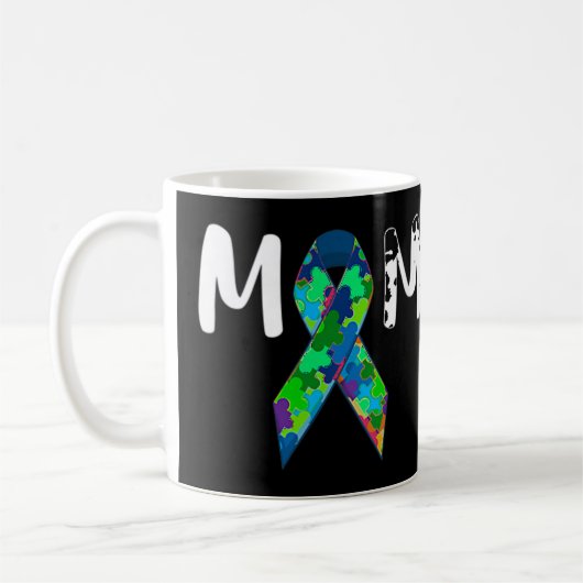 Geschenkidee für Frauen - Autismus Mama Shirt. Pha Kaffeetasse (Links)