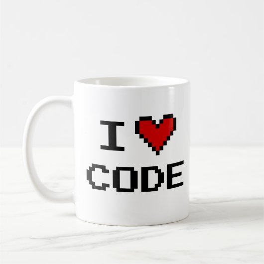 Geschenkidee für Herzcode-Kaffee-Tasse des Kaffeetasse (Links)