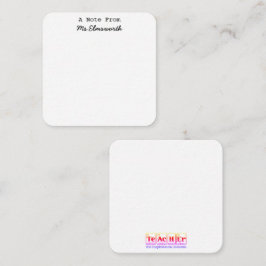 Geschenkidee für Lehrer Mitteilungskarte