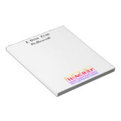 Geschenkidee für Lehrer Notizblock (angewinkelt)