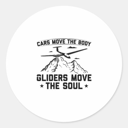 Geschenkidee für Männer - Aufreißende Glider Runder Aufkleber (Vorderseite)