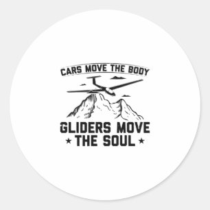 Geschenkidee für Männer - Aufreißende Glider Runder Aufkleber