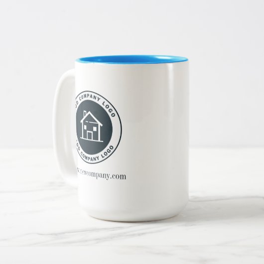 Geschenkidee für moderne Kunden Zweifarbige Tasse (Vorderseite Links)