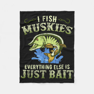 Geschenkidee für Musky-Angler Muskie-Shirt Fleecedecke