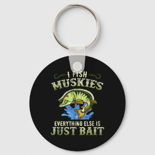 Geschenkidee für Musky-Angler Muskie-Shirt Schlüsselanhänger