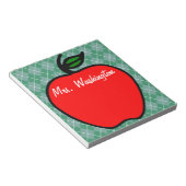 Geschenkidee für personalisierte Lehrer Notizblock (angewinkelt)