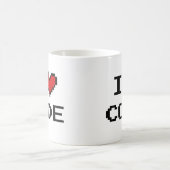 Geschenkidee für Programmierer | Ich liebe Code Ka Kaffeetasse (Mittel)