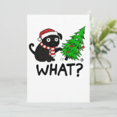 Geschenkidee für schwarze Möpse zu Weihnachten (Stehend Vorderseite)