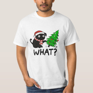 Geschenkidee für schwarzen Pug zu Weihnachten T-Shirt