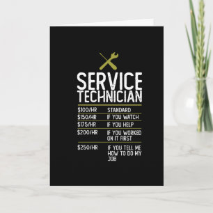 Geschenkidee für Servicetechniker Karte