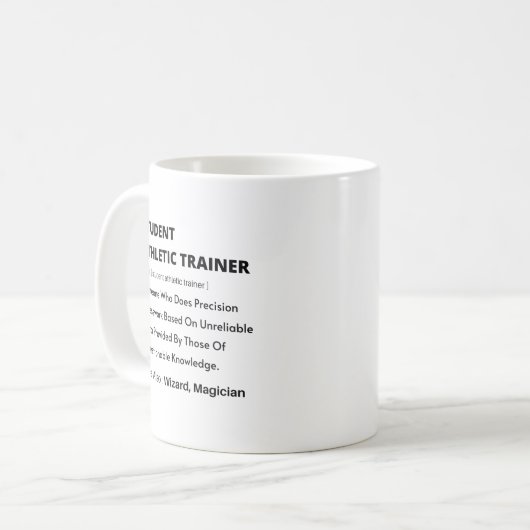 Geschenkidee für Sporttrainer Kaffeetasse (Vorderseite Links)