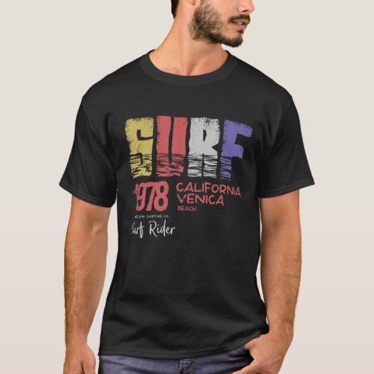 Geschenkidee für Surfer in Kalifornien T-Shirt (Vorderseite)