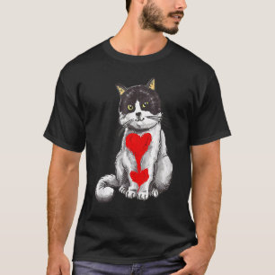 Geschenkidee für Tierliebhaber Katze Herz Tierlieb T-Shirt