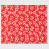 Geschenkidee für Vintage Rote Rose Nahtlose Muster Geschenkpapier (Flach)