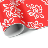 Geschenkidee für Vintage Rote Rose Nahtlose Muster Geschenkpapier (Rolleneckpunkt)