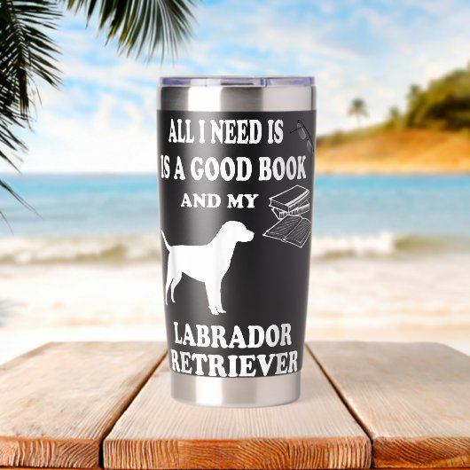 Geschenkidee Labrador Retriever Hunderasse Hunde L Thermobecher (Strand (gedreht))