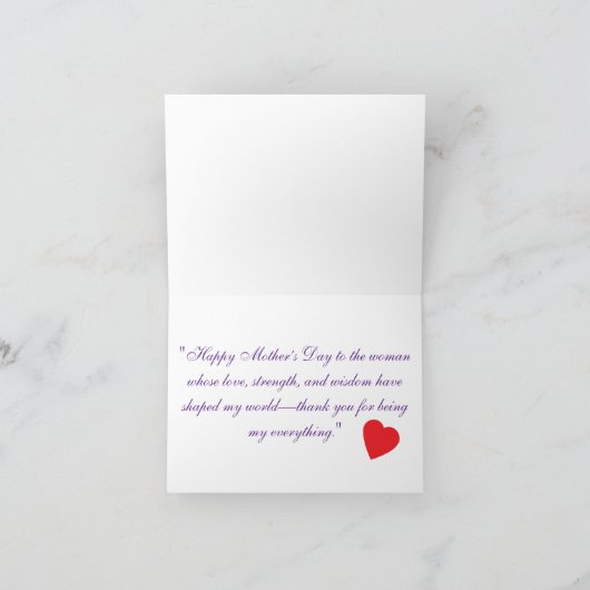 Geschenkidee, Niedliche Muttertagskarte Dankeskarte (Innenseite)