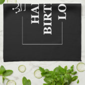 Geschenkidee, Personalisierte Geburtstagsvorlage Geschirrtuch (Gefaltet)