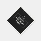 Geschenkidee, Personalisierte Geburtstagsvorlage Serviette (Ecke)