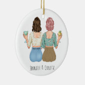 Geschenkidee Weihnachten für das Portrait "Bester  Keramik Ornament (Rechts)