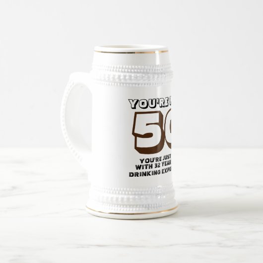 Geschenkidee zum Geburtstag Bierglas (Vorderseite Links)