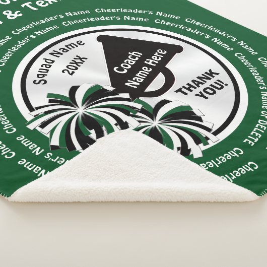 Geschenkideen für Cheftrainer, grün, weiß, schwarz Sherpadecke (3/4)