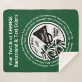 Geschenkideen für Cheftrainer, grün, weiß, schwarz Sherpadecke (Vorderseite (Horizontal))