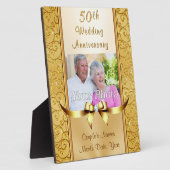 Geschenkideen für den 50. Ehejubiläum, Golden Fotoplatte (Seite)