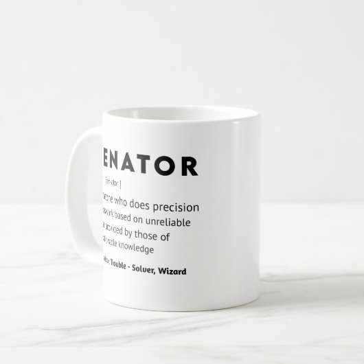 Geschenkideen für den Gesetzgeber Kaffeetasse (Vorderseite Links)