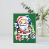 Geschenkideen für den Weihnachtsmann Postkarte (Stehend Vorderseite)