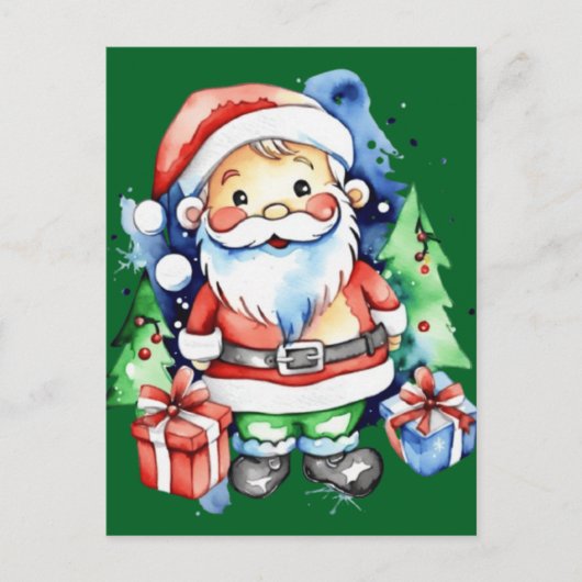 Geschenkideen für den Weihnachtsmann Postkarte (Vorderseite)