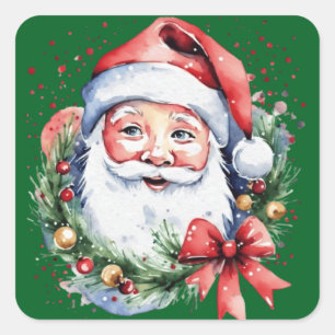 Geschenkideen für den Weihnachtsmann Quadratischer Aufkleber