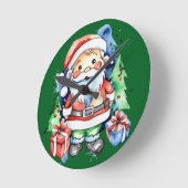 Geschenkideen für den Weihnachtsmann Runde Wanduhr (Winkel)