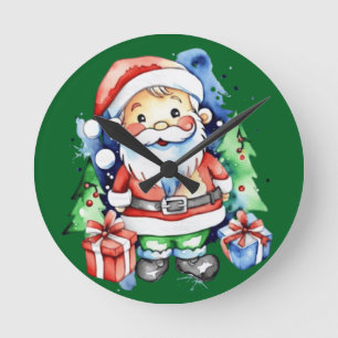 Geschenkideen für den Weihnachtsmann Runde Wanduhr