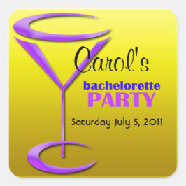 Geschenkideen für personalisierte Junggeselinnen-A Quadratischer Aufkleber