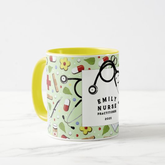 Geschenkideen für personalisierte Krankenpfleger Tasse (Vorderseite Links)