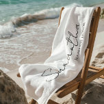 Geschenkideen für personalisierte Trauzeugin Strandtuch<br><div class="desc">Suchen Sie nach dem perfekten Weg, um Ihrer Trauzeugin zu zeigen, wie viel sie Ihnen bedeutet? Entdecken Sie unsere personalisierte Trauzeugin Geschenke, exklusiv auf Zazzle erhältlich! Egal, ob sie Ihre Vertraute, Ihre Unterstützerin oder Ihre rechte Frau während Ihrer gesamten Reise zum Gang war, diese nachdenklichen Geschenke werden sicher Ihre Dankbarkeit...</div>