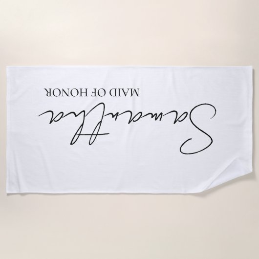 Geschenkideen für personalisierte Trauzeugin Strandtuch (Vorderseite)