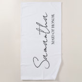 Geschenkideen für personalisierte Trauzeugin Strandtuch (Vorderseite)