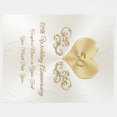 Geschenkideen zum 50-jährigen Jubiläum Fleecedecke (Vorderseite (Horizontal))