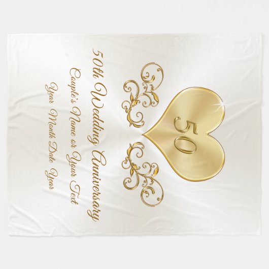 Geschenkideen zum 50-jährigen Jubiläum Fleecedecke (Vorderseite (Horizontal))