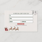 Geschenkkarte $100 visitenkarte (Rückseite)