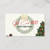 Geschenkkarte $100 visitenkarte (Vorderseite)