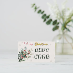 Geschenkkarte $100 Weihnachten Visitenkarte