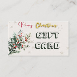 Geschenkkarte $100 Weihnachten Visitenkarte