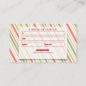 Geschenkkarte 50% Ermäßigung Visitenkarte (Rückseite)