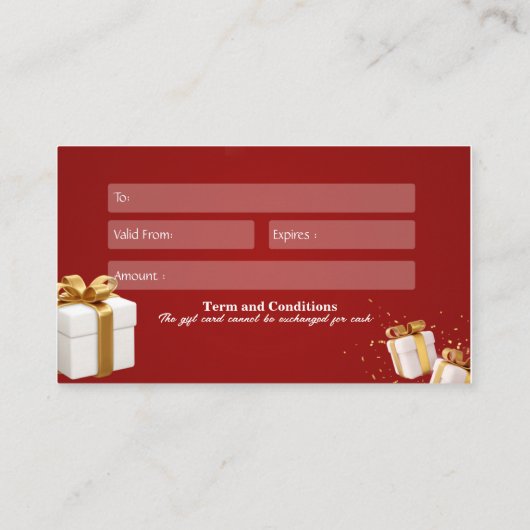 Geschenkkarte 50% Rabatt Weihnachten 2023 Visitenkarte (Rückseite)