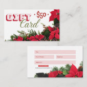 Geschenkkarte $50 Weihnachten Visitenkarte (Vorne/Hinten)